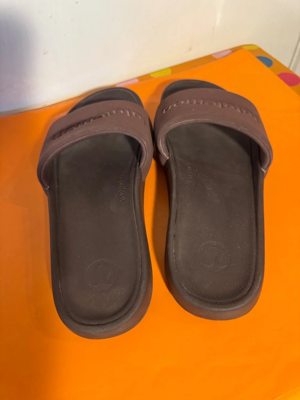 Lululemon Brown Slide Sandals